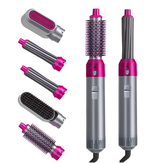 Estilizador de Cabello 5 en 1 – Secador, Alisador y Rizador